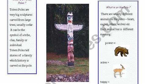 Totem Poles - talking trees. - ESL worksheet by Maja O.