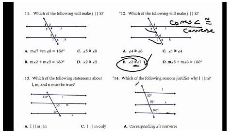 50 Parallel Lines Proofs Worksheet Answers