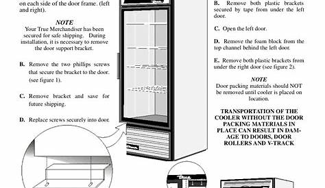 PDF manual for True Refrigerator GDM-26