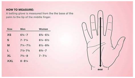 franklin batting gloves size chart