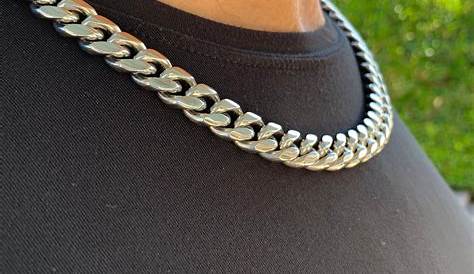 12mm Cuban Link Any Length Chain Thick Cuban Stainless Steel | Etsy
