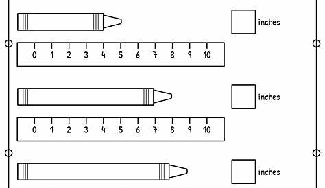 measuring in inches worksheet kindergarten