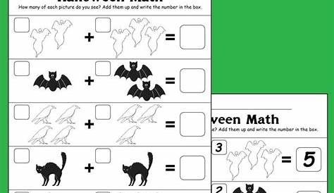 Printable Halloween Themed "Addition With Pictures" Worksheet