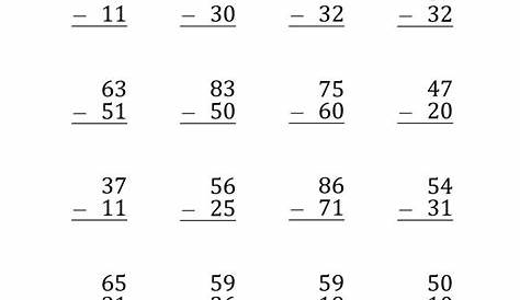 3rd grade subtraction worksheets free