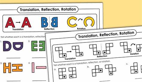 translation and reflection worksheet