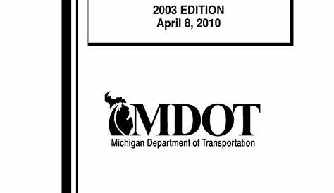 mdot road design manual
