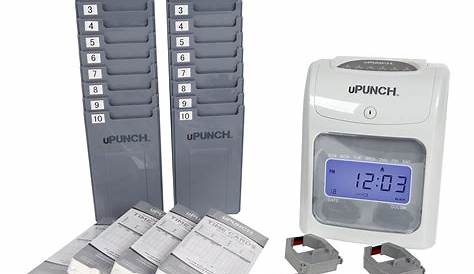 Electronic Time Clock Punch Card Machine Work Hours Payroll Recorder