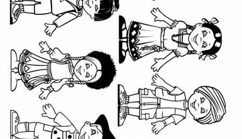 Coloring page children of the world - coloring picture children of the
