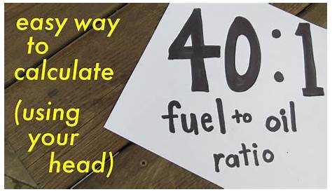 40:1 Fuel to oil ratio easy way to calculate - YouTube