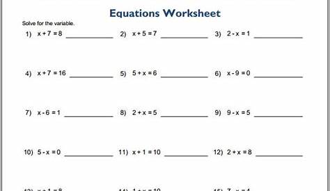 grade 6 algebraic expressions worksheets