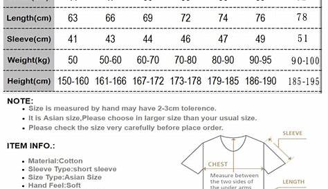 uniqlo shirt size chart