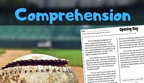 Baseball Reading Comprehension, Sports Reading | Reading comprehension