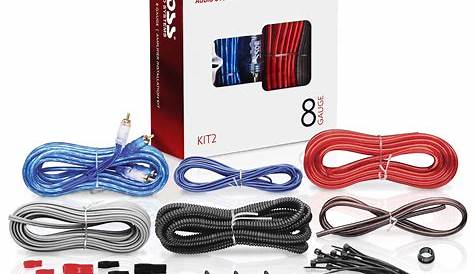 BOSS Audio Systems KIT2 8 Gauge Amplifier Installation Wiring Kit - A