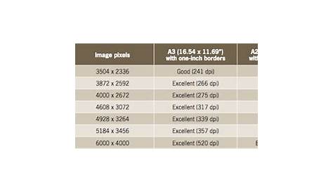 Megapixel Photo Print Size Chart - lawofallabove-abigel