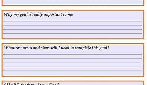 smart goal setting worksheet