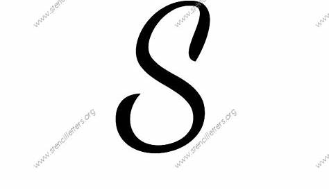 1950s Cursive Script Uppercase & Lowercase Letter Stencils A-Z 1/4 to