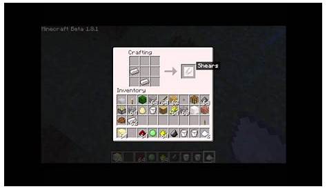 how to make shears minecraft