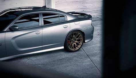 Customized Gray Dodge Charger SRT Shod in Michelin Tires — CARiD.com