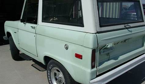 1971 Ford Bronco 4x4 Turbo Diesel, Seafoam Green and White for sale
