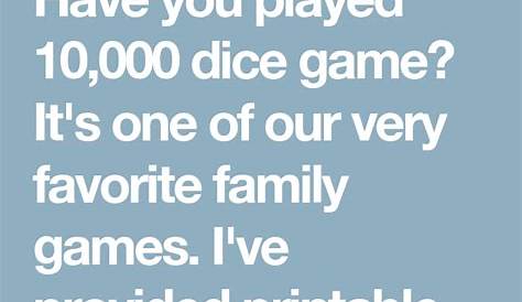 The Best 10000 Dice Game Rules Printable | Roy Blog
