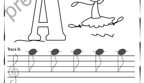 Treble Clef Notes | Tracing Music Worksheets for Kids | Music
