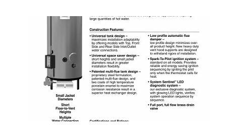 Rheem Universal Gas Water Heater User Manual | Manualzz