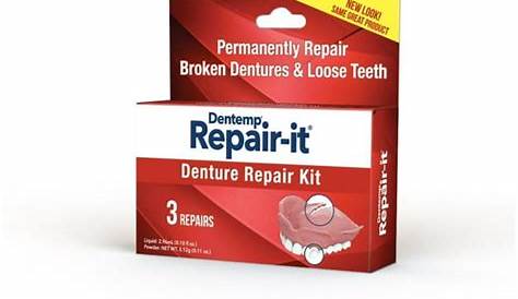 Dentemp Repair-it Denture Care Kit - 3 Repairs - Walmart.com - Walmart.com