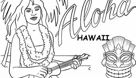 hawaiian coloring pages printable