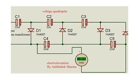 voltage quadrupler circuit diagram