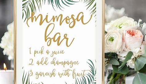 Mimosa Bar Signs Printable - Printable Templates