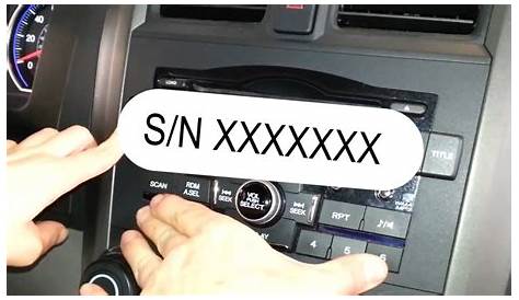 Honda CR-V Radio Serial Number Retrieval Guide - "ENTER CODE" Message