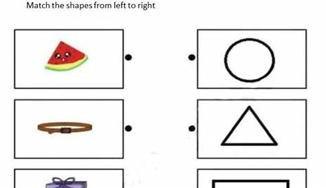 Shapes Matching Worksheet for Kindergarten | smallwondersplayschool