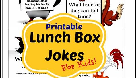 Printable Lunch Box Jokes