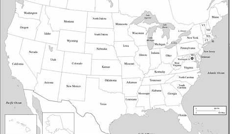 united states map with state names printable