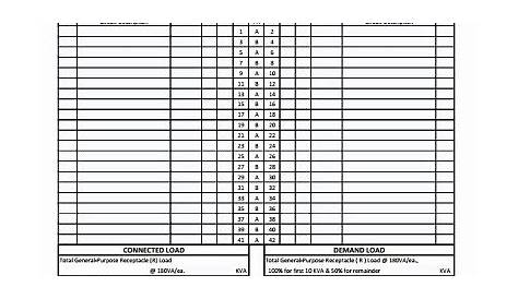 Square D Panel Directory Template : Electrical Drawings And Schematics