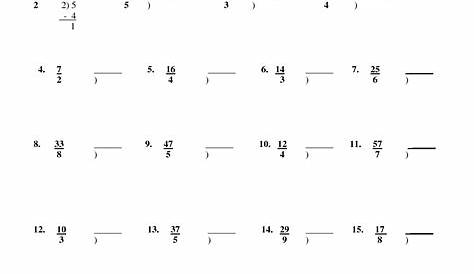 mixed number worksheet 3rd grade