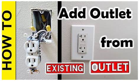 How to Add Outlet from Existing Outlet - YouTube