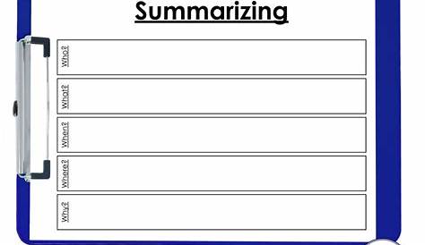 Summarizing Text with Graphic Organizers - Freebie! - Crazy Speech World