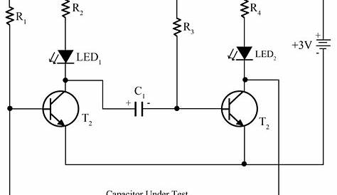 circuit diagram of capacitor tester