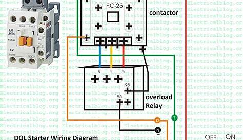 direct online starter circuit diagram