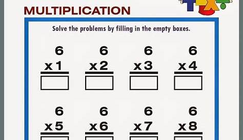 Box Method Multiplication Worksheet 6 Times Tables Worksheets Printable