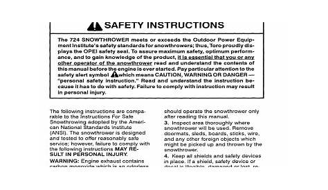 Toro 724 Snowthrower Operator's Manual | Manualzz