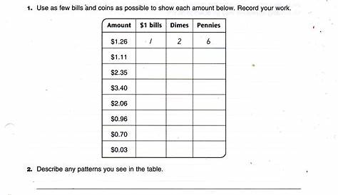 money and decimals worksheet