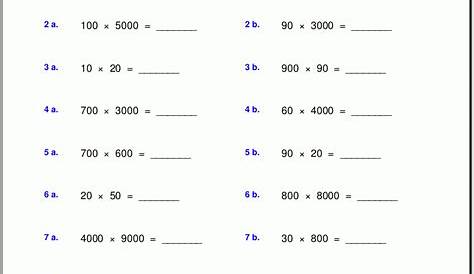 Multiplication Worksheets 5 Digits | Printable Multiplication Flash Cards