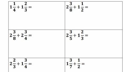 Adding Fractions With Like Denominators Worksheet #1 - AccuTeach