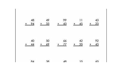 2 Digit Addition Regrouping 2 | Addition and subtraction worksheets