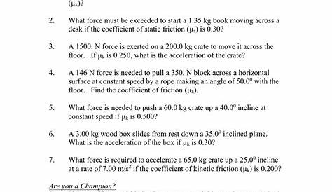 Forces And Friction Practice Worksheet Answer Key — db-excel.com