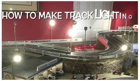 how to make lighting for slot car track - YouTube