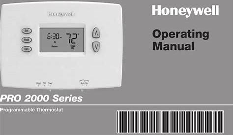 Honeywell Thermostat Pro 2000 Users Manual 69 2608EFS 01 Series