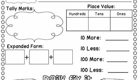 Number Sense and Numeration Worksheet | 2nd grade math, Education math